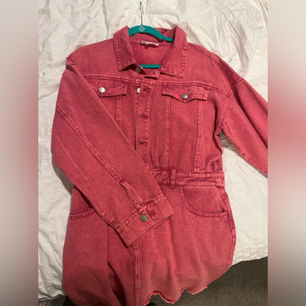 Pink Denim Dress
